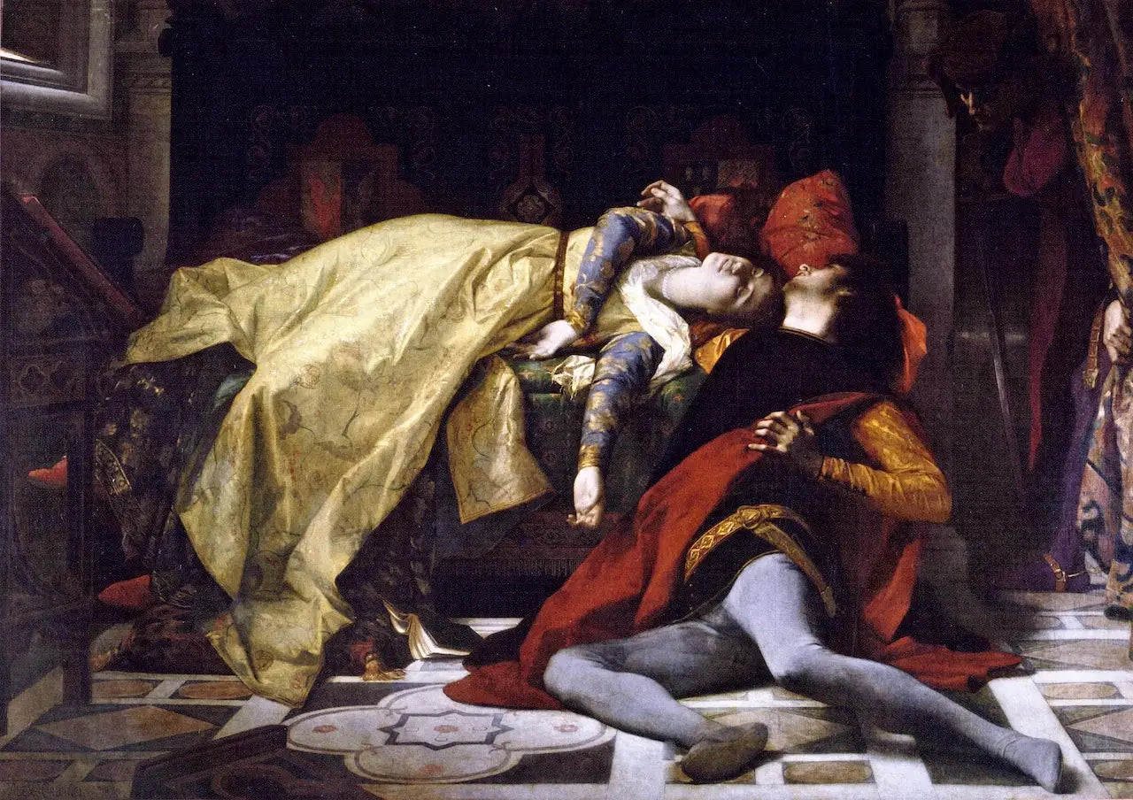 Mort de Francesca de Rimini et de Paolo Malatesta - Alexandre Cabanel image 1 copie de tableau peinte à la main