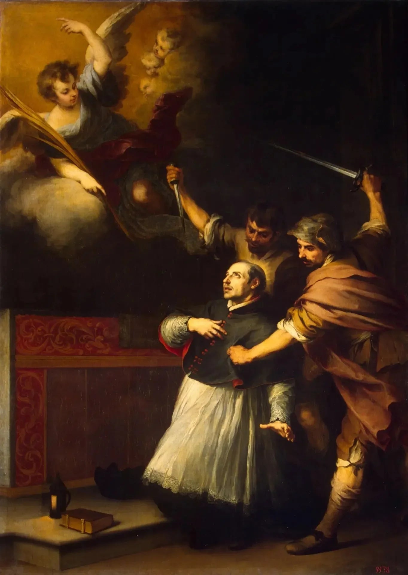 Mort de l'inquisiteur Pedro de Arbues - Bartolomé Esteban Murillo image 1 tableau peint à l’huile sur toile