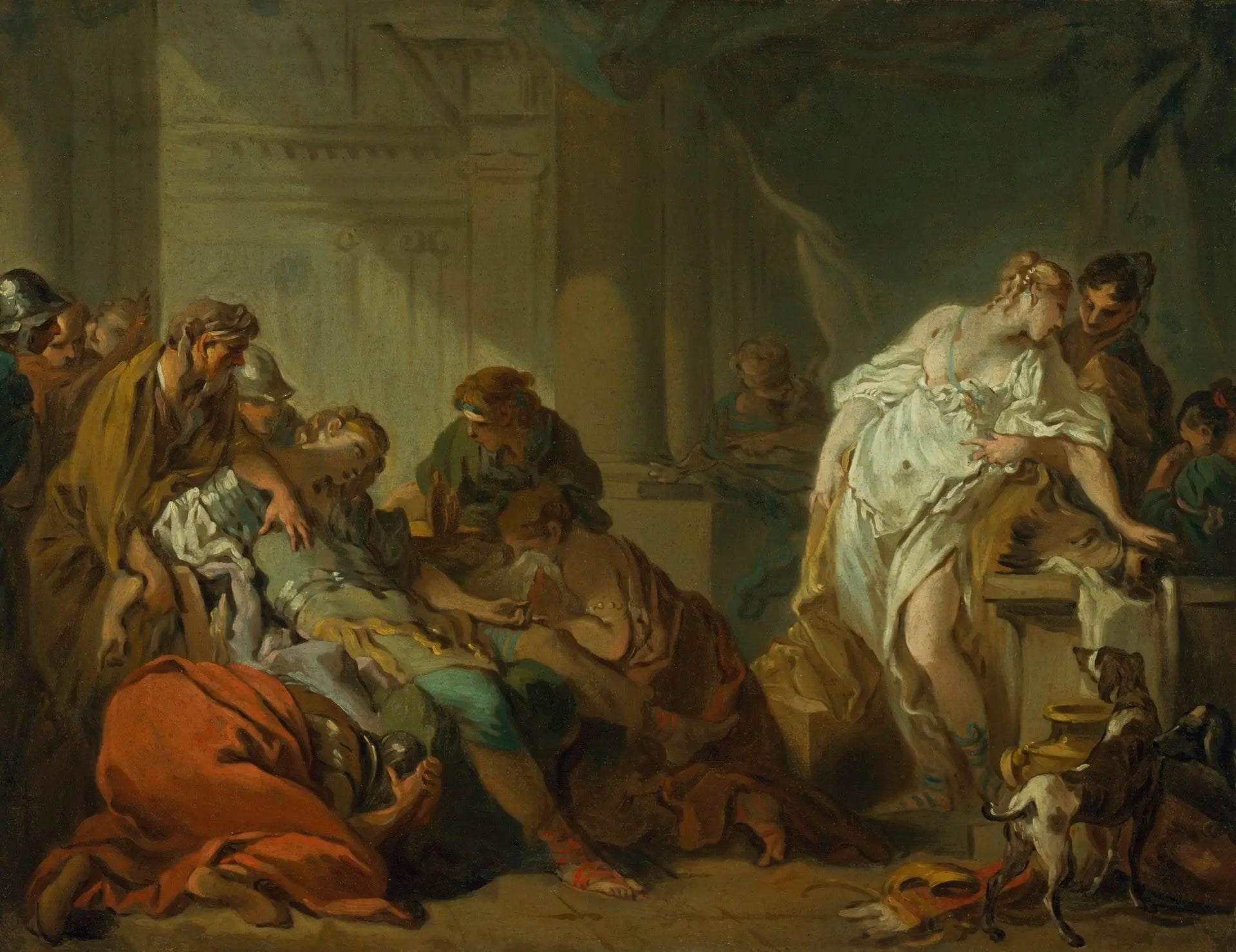 Mort de Méléagre - François Boucher image 1 tableau peint à l’huile sur toile