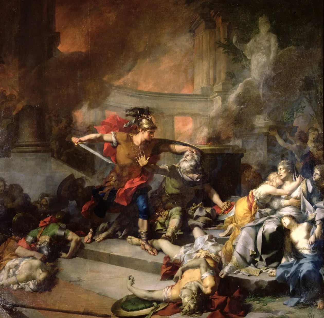Mort de Priam - Jean-Baptiste Regnault image 1 copie de tableau peinte à la main