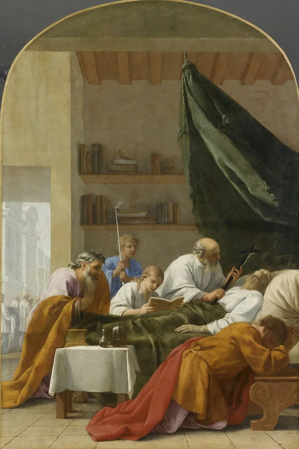 Mort de Raymond Diocres - Eustache Le Sueur image 1 reproduction artisanale de tableau