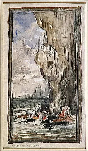 Mort de Sapho - Gustave Moreau image 1 reproduction artisanale de tableau