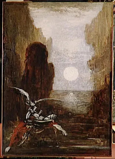 Mort de Sapho - Gustave Moreau image 1 copie peinte à la main à l’huile