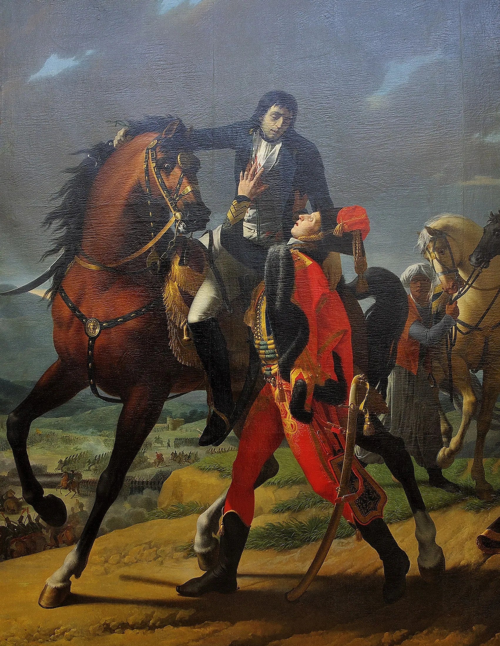 Mort du général Desaix à Marengo le 14 juin 1800 - Jean-Baptiste Regnault image 1 reproduction de peinture à l’huile