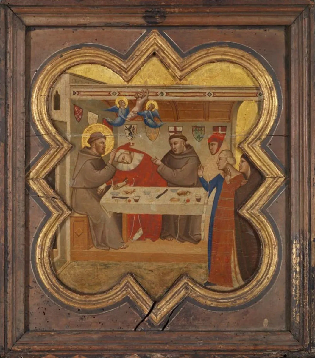 Mort du noble de Celano - Taddeo Gaddi image 1 tableau peint à l’huile sur toile