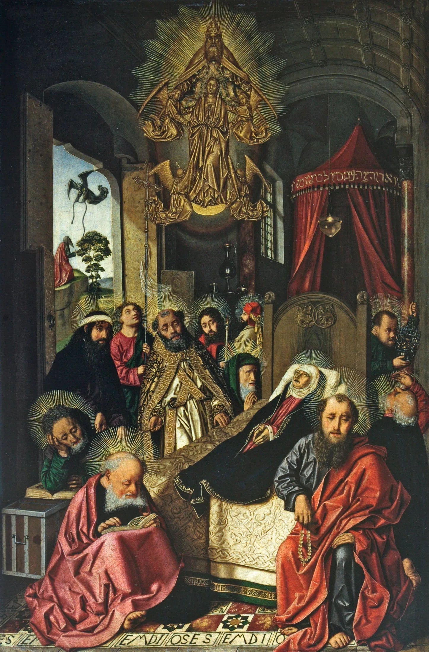 Mort et Assomption de la Vierge Marie - Bartolomé Bermejo image 1 copie de tableau peinte à la main