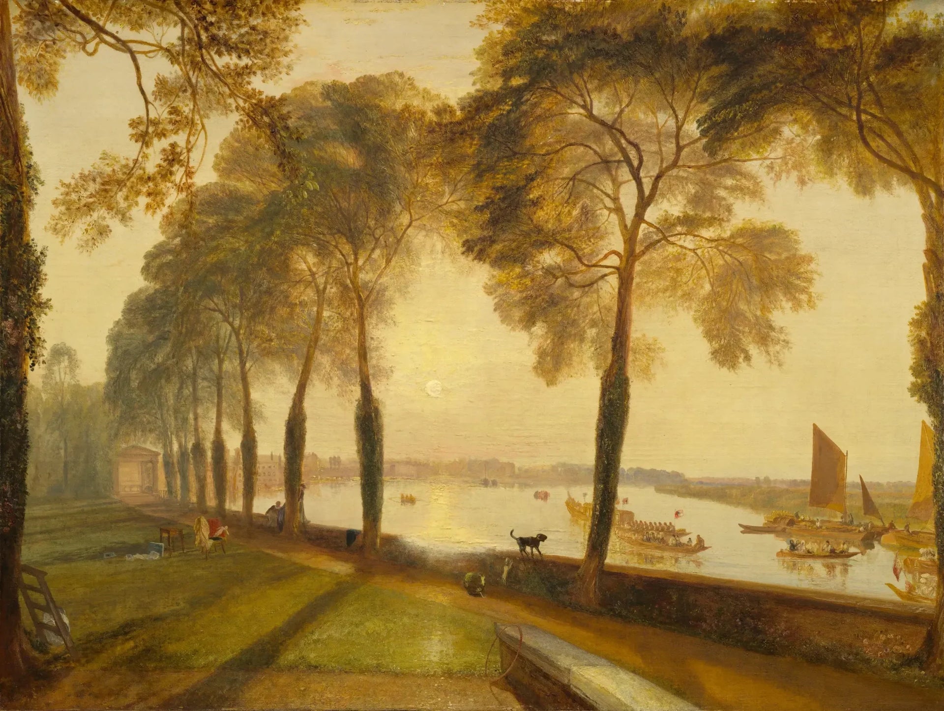 Mortlake Terrace - J. M. W. Turner image 1 reproduction artisanale de tableau