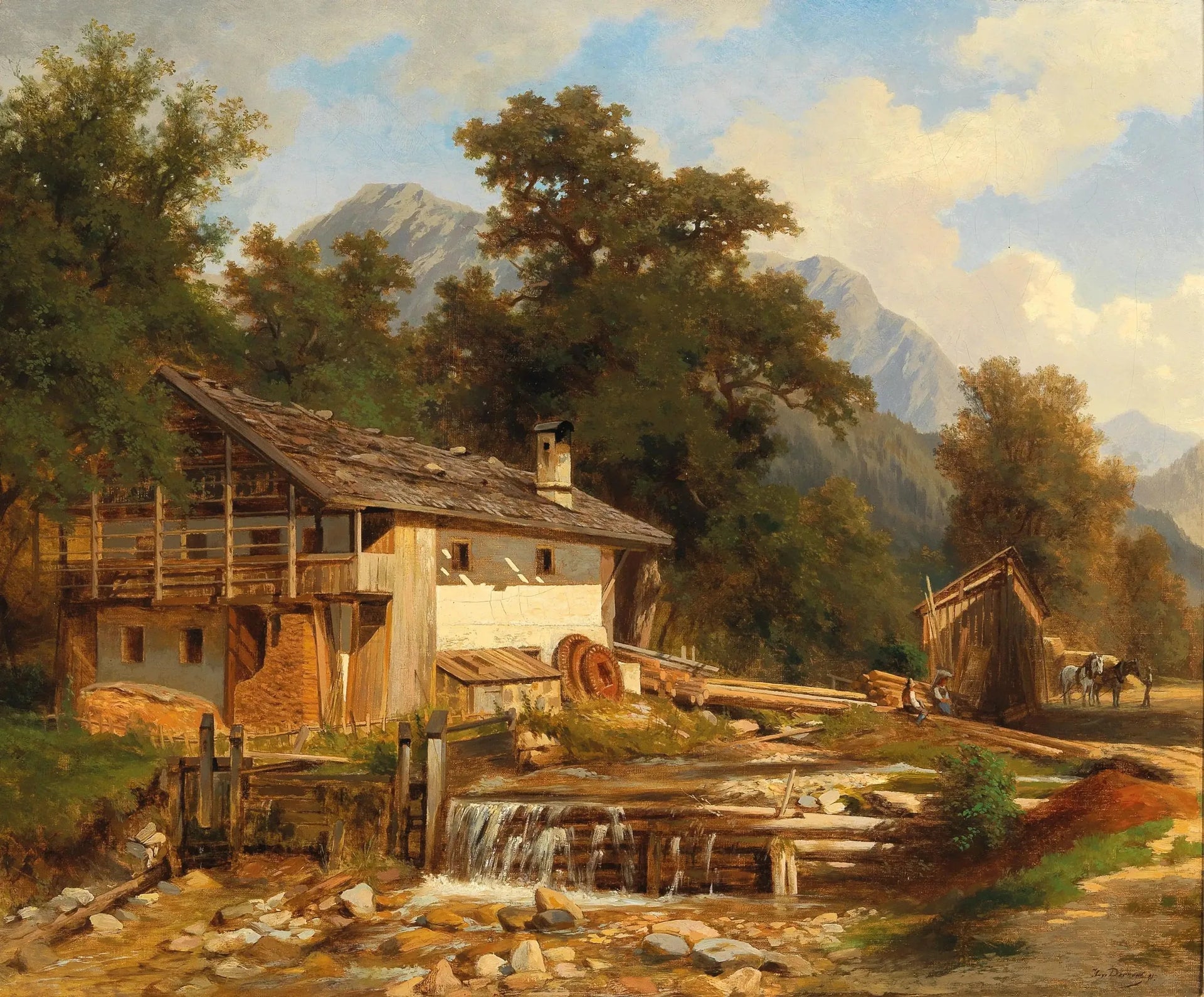 Motif du Tyrol près de l'Achensee - Hugo Darnaut image 1 copie peinte à la main à l’huile