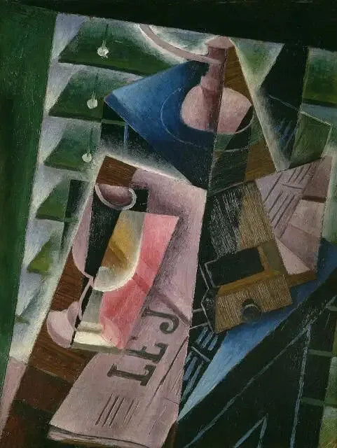 Moulin à café et verre - Juan Gris image 1 reproduction de peinture à l’huile
