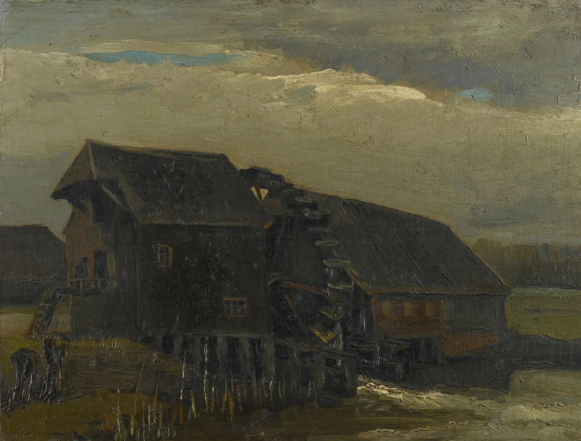 Moulin à eau d'Opwetten - Vincent van Gogh image 1 copie de tableau peinte à la main