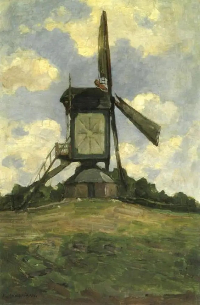 Moulin à poste à Heeswijk, vue latérale - Piet Mondrian