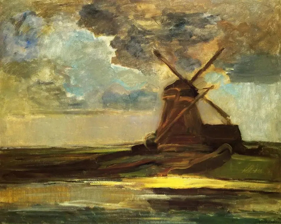 Moulin à vent au Gein - Piet Mondrian image 1 tableau peint à l’huile sur toile