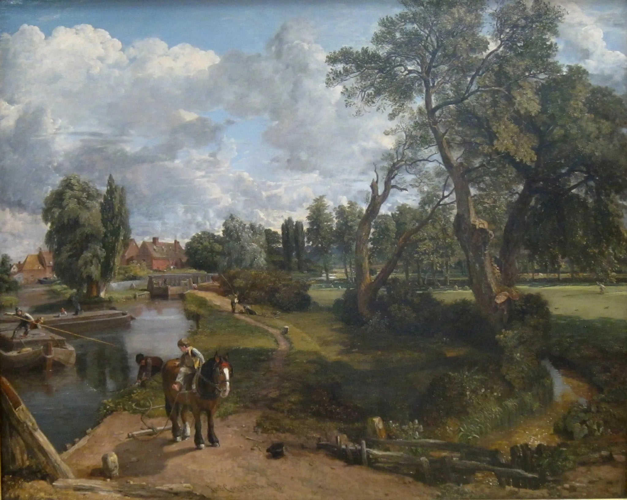 moulin de Flatford - John Constable image 1 copie de tableau peinte à la main