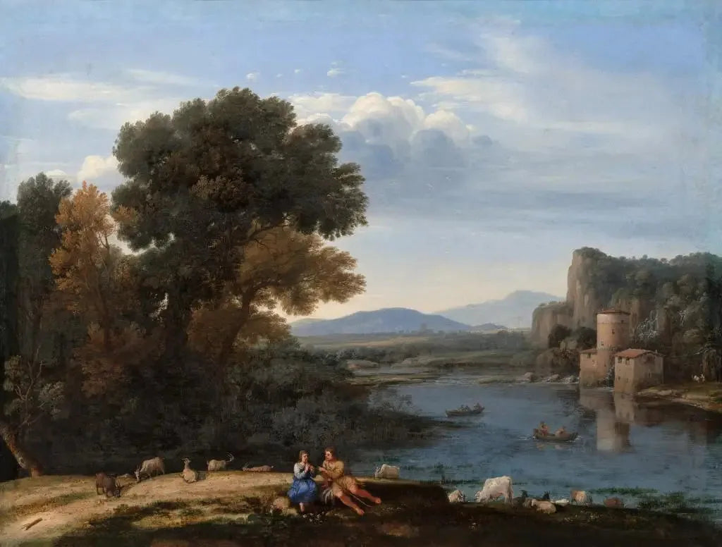 Moulin sur le Tibre - Claude Lorrain image 1 reproduction artisanale de tableau