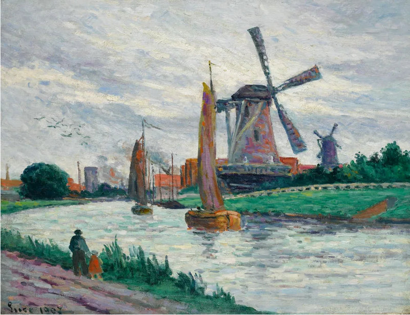 Moulins en Hollande - Maximilien Luce