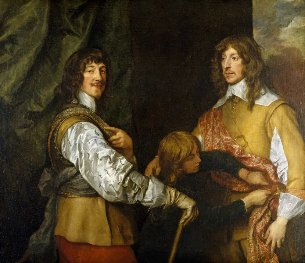 Mountjoy Blount, 1er comte de Newport (1597-1665), Lord George Goring (1608-1657) et un page - Antoine van Dyck image 1 reproduction réalisée par Alpha Reproduction