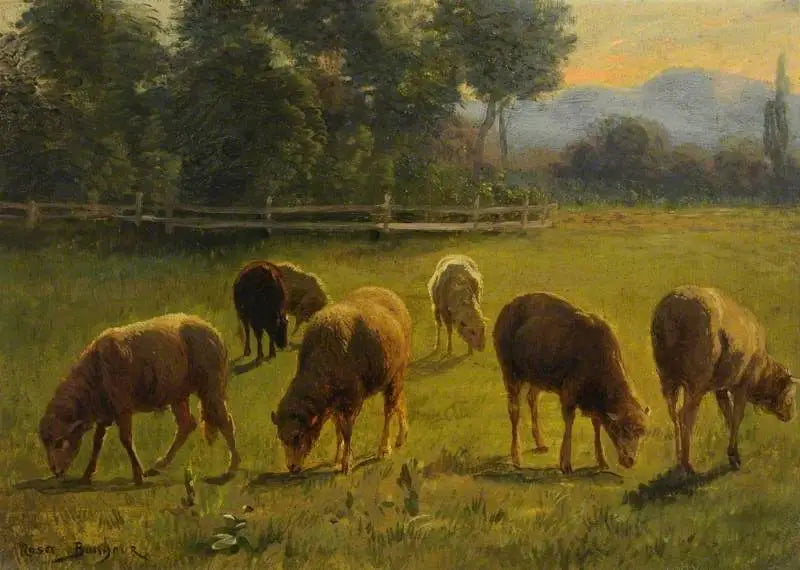 Moutons dans un paysage - Rosa Bonheur image 1 reproduction d’œuvre d’art à l’huile