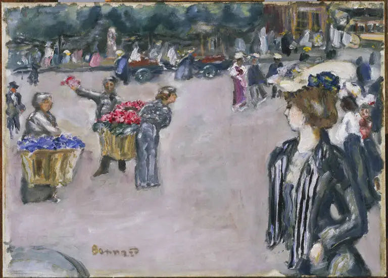 Mouvement de la rue - Pierre Bonnard image 1 copie peinte à la main à l’huile
