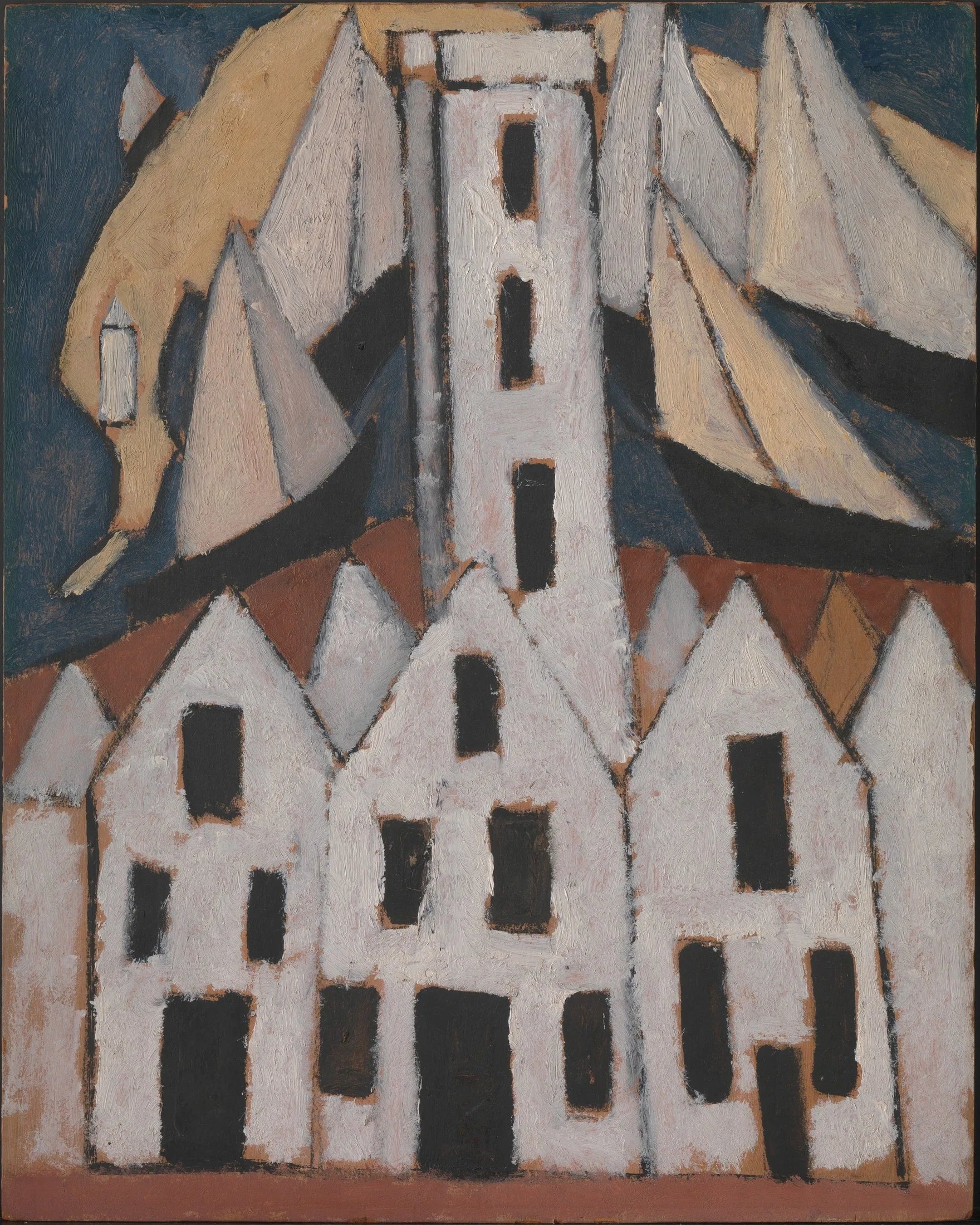 Mouvement n° 5, Maisons de Provincetown - Marsden Hartley image 1 copie de tableau peinte à la main