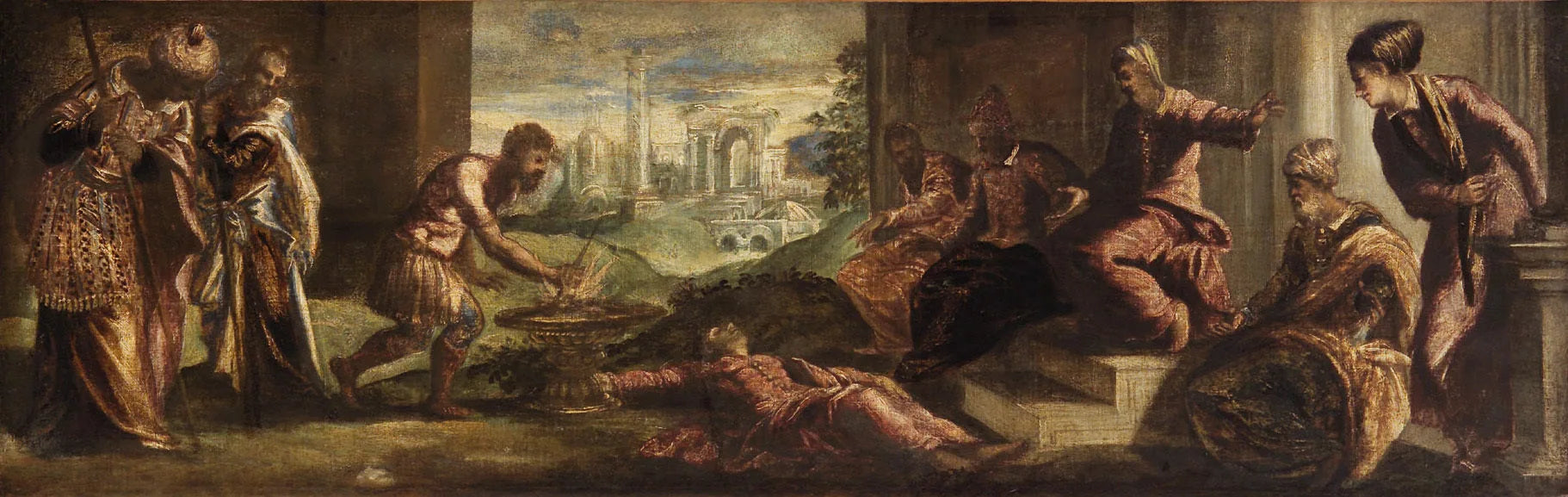 Mucius Scaevola vor Porsenna - Jacopo Tintoretto image 1 copie de tableau peinte à la main