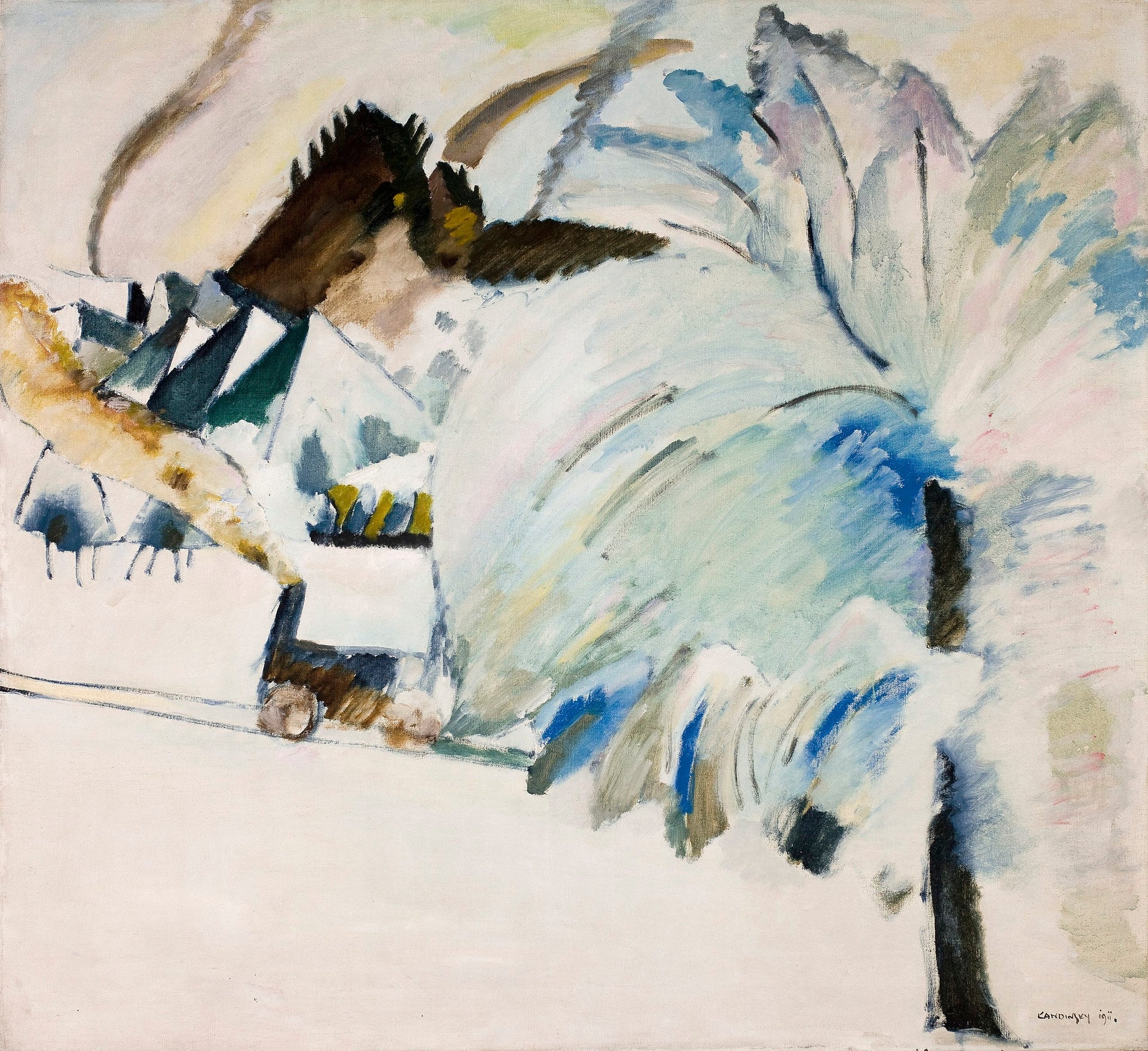 Murnau avec locomotive - Vassily Kandinsky image 1 reproduction réalisée par Alpha Reproduction