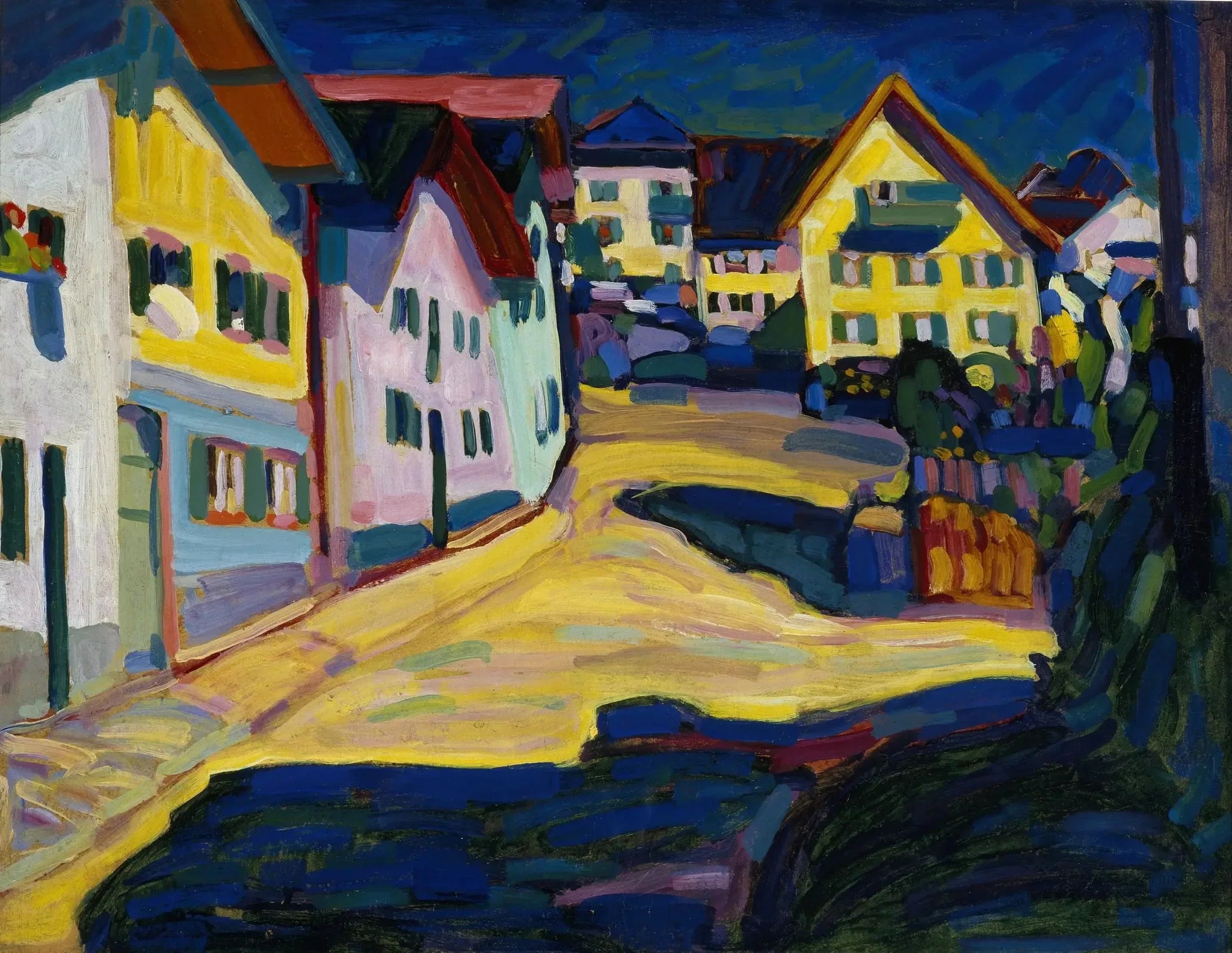 Murnau, Burggrabenstrasse 1, 1908 - Vassily Kandinsky image 1 copie de tableau peinte à la main