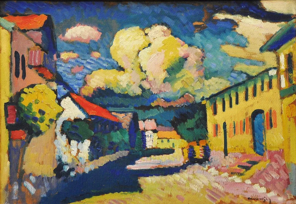 Murnau, Dorfstrasse - Vassily Kandinsky image 1 copie de tableau peinte à la main