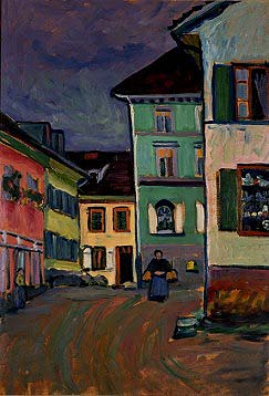 Murnau, sommet de la Johannisstrasse - Vassily Kandinsky image 1 tableau peint à l’huile sur toile