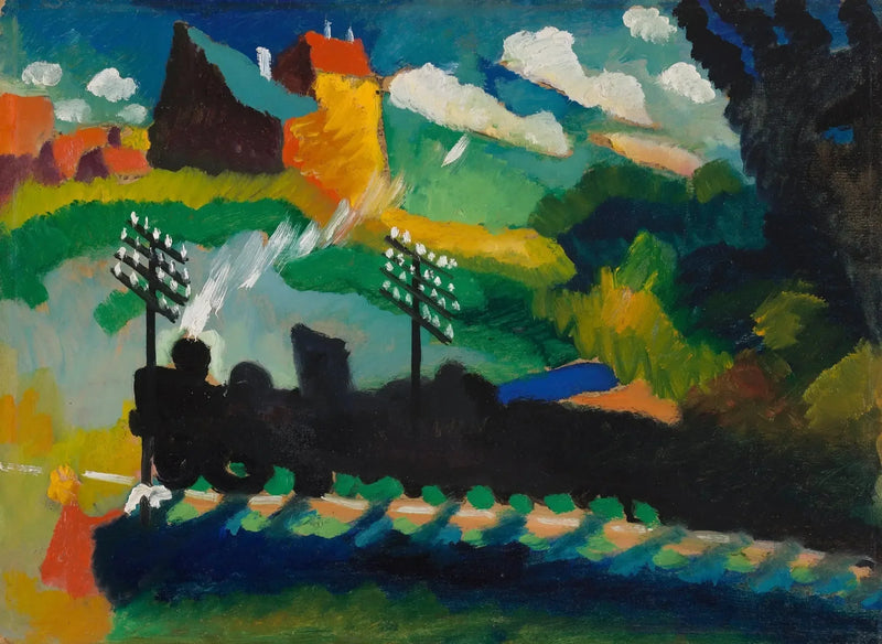 Murnau, Train et Château - Vassily Kandinsky