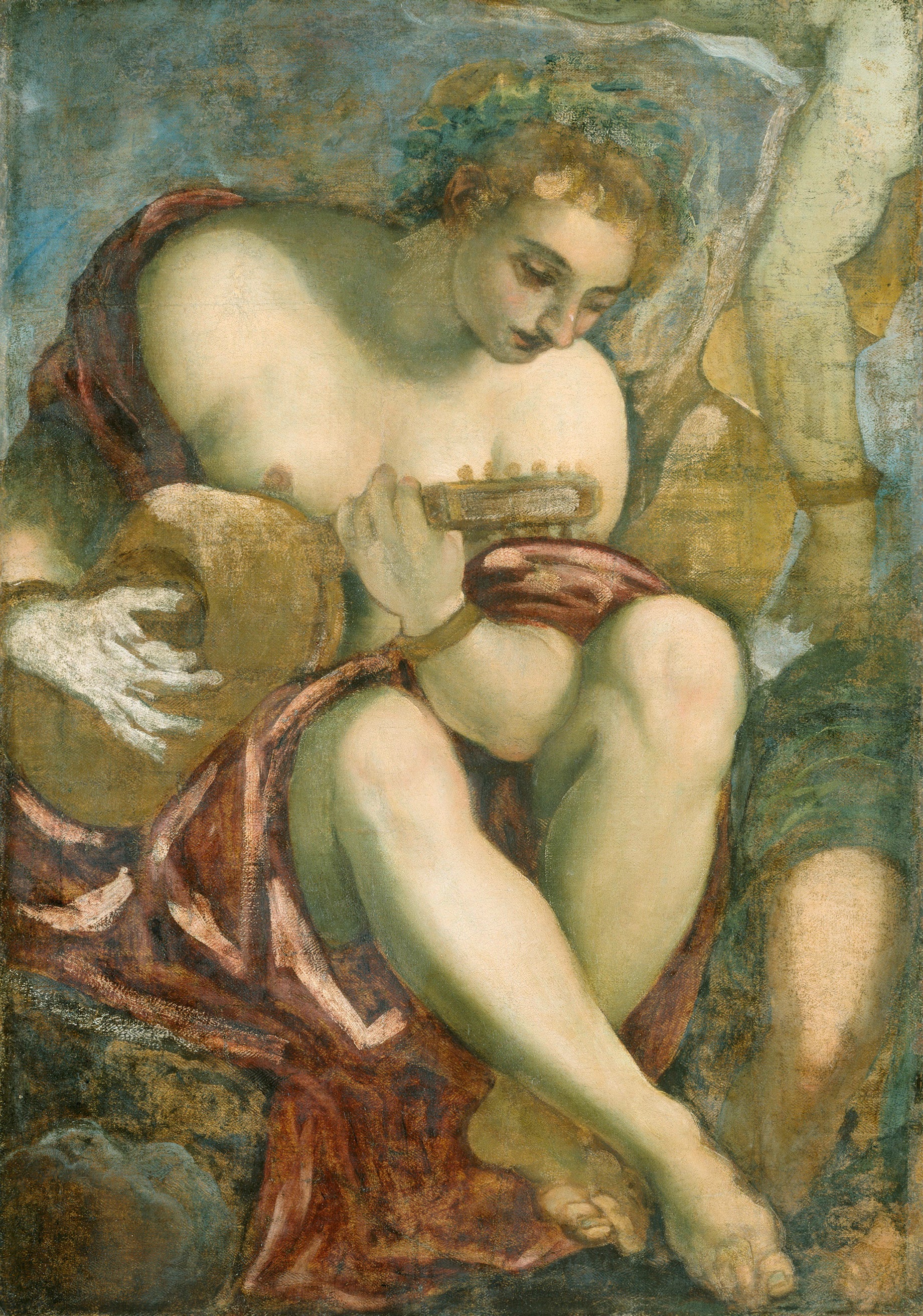 Muse jouant au luth - Jacopo Tintoretto image 1 reproduction artisanale de tableau