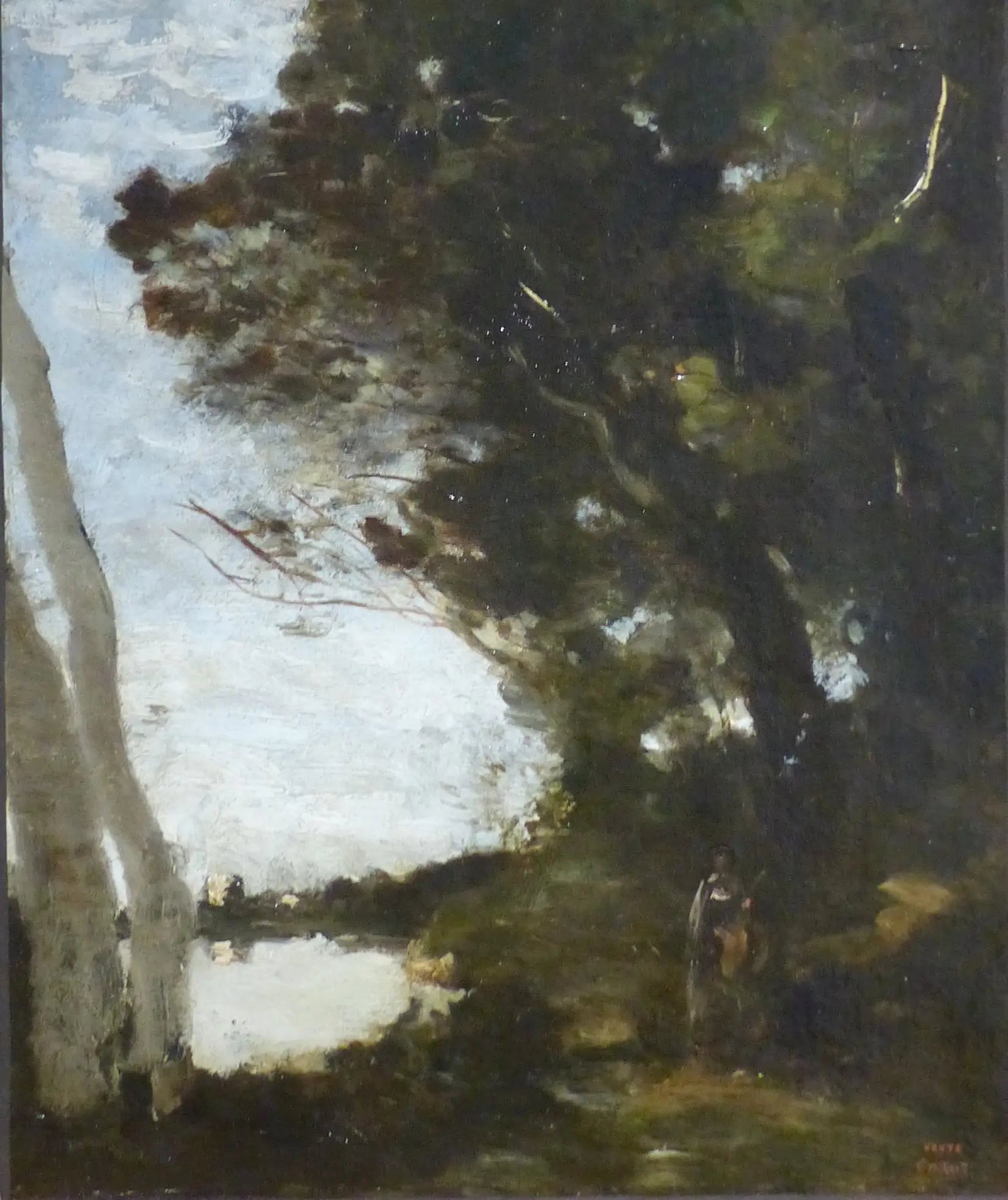 Muse sous bois - Jean-Baptiste Camille Corot image 1 copie peinte à la main à l’huile