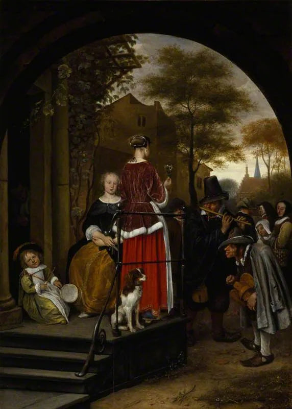 Musicien ambulants - Jan Steen image 1 reproduction artisanale de tableau