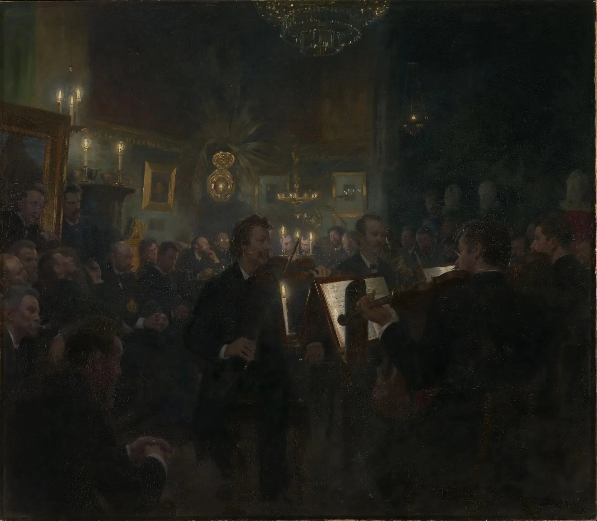 Musique en studio - Peder Severin Krøyer image 1 copie de tableau peinte à la main
