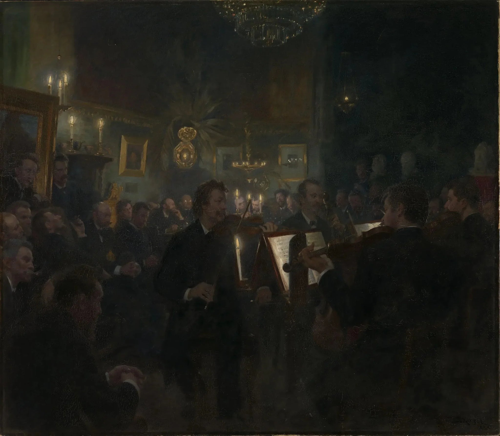 Musique en studio - Peder Severin Krøyer image 1 copie de tableau peinte à la main
