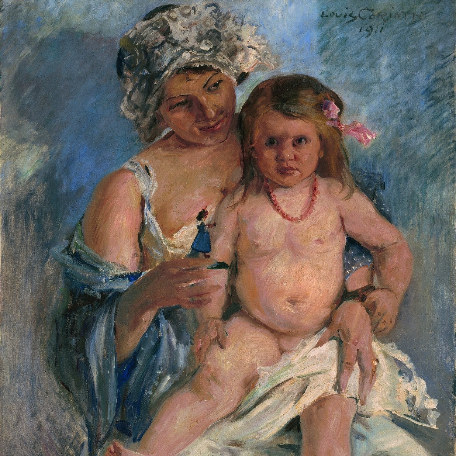 Mutter mit Kind - Lovis Corinth image 1 copie de tableau peinte à la main
