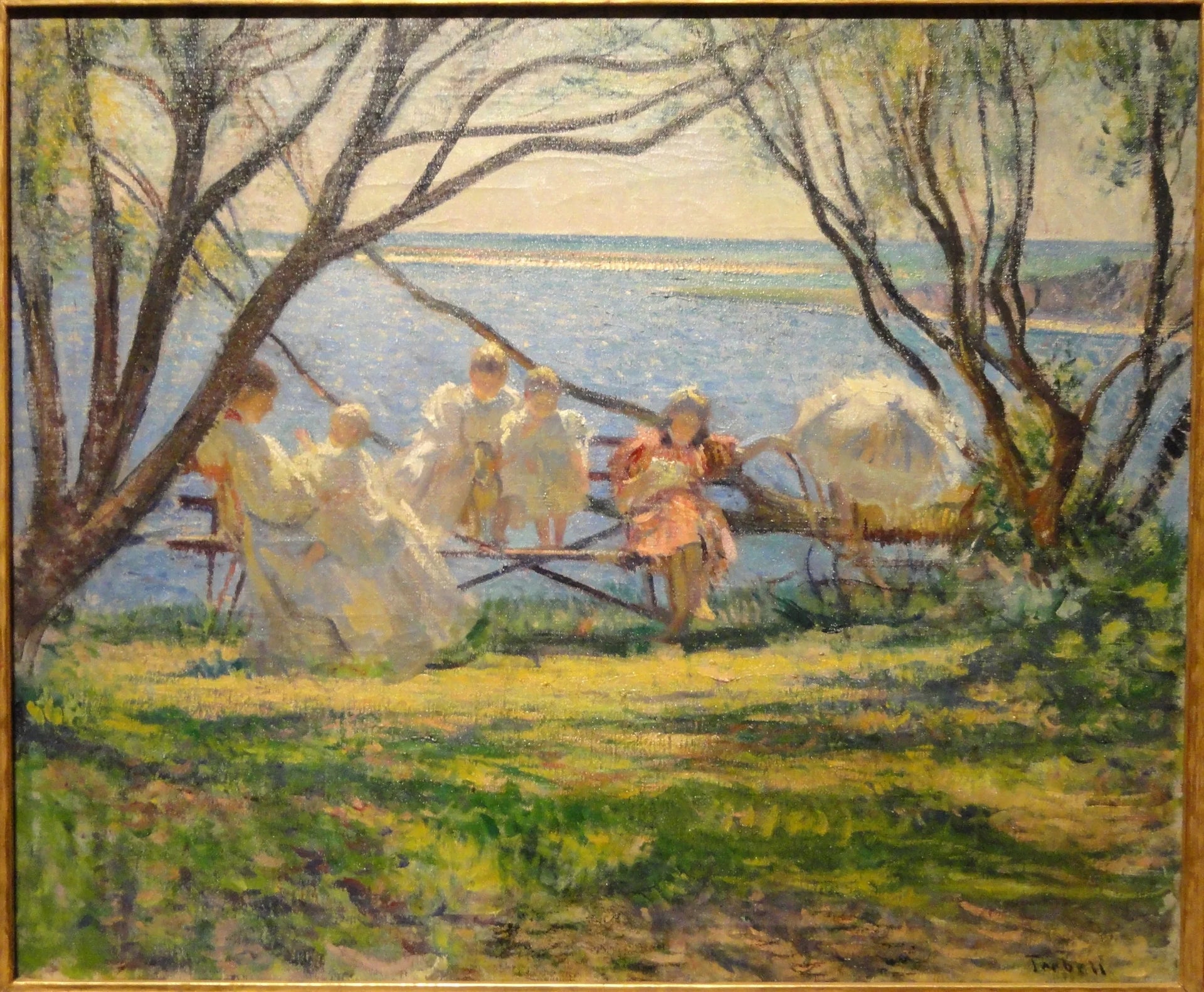 My Family at Cotuit - Edmund Charles Tarbell image 1 reproduction artisanale de tableau