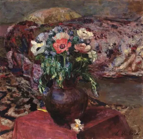 Myosotis et anémones - Édouard Vuillard