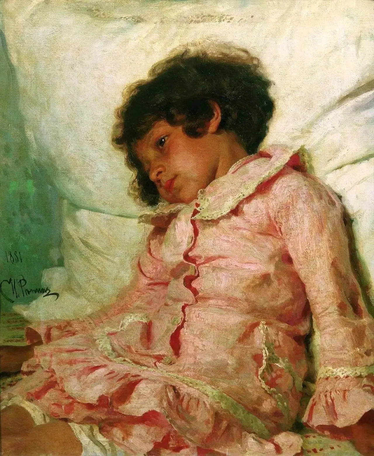 Nadia Répine - Ilya Repin image 1 tableau peint à l’huile sur toile