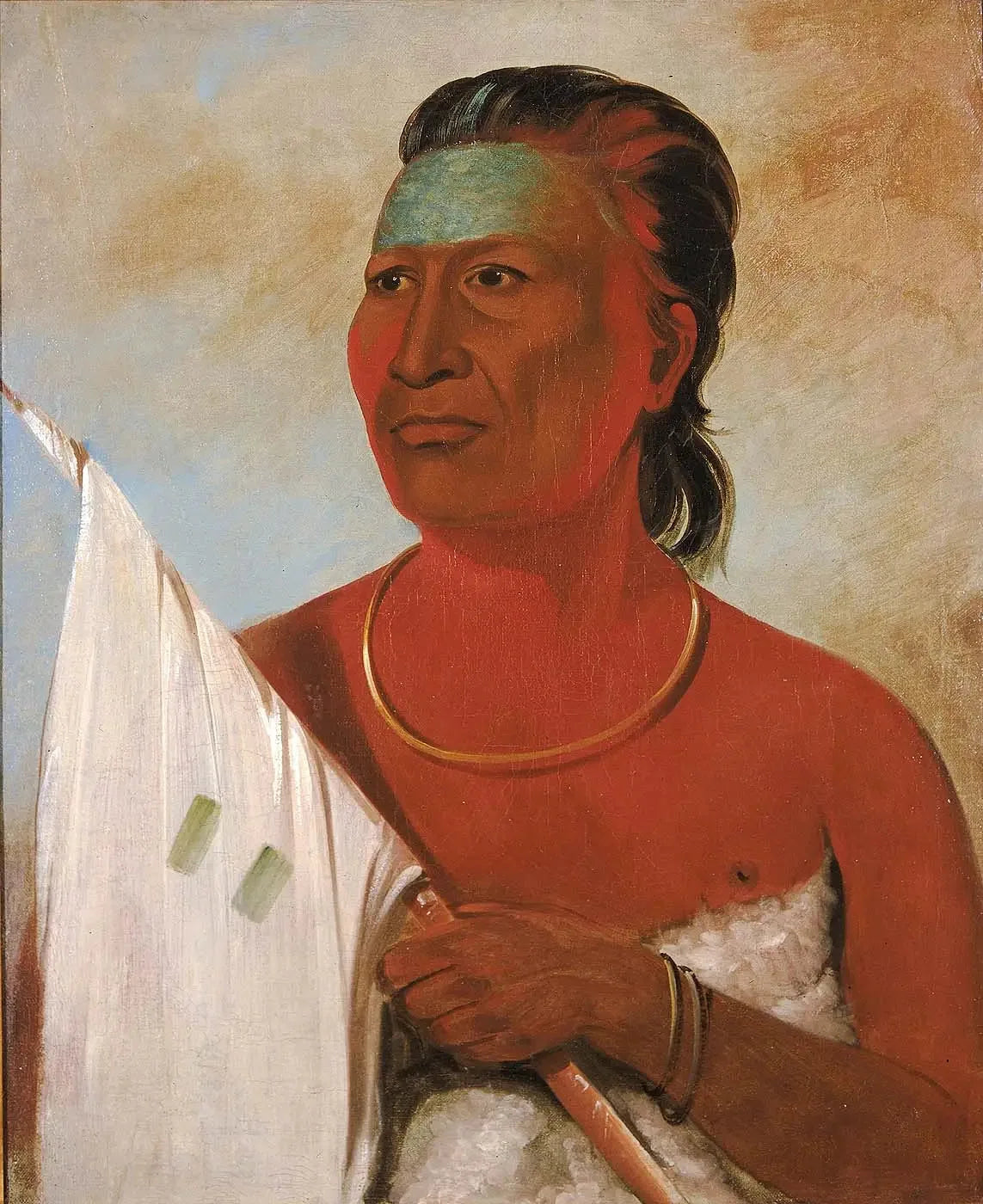 Náh-pope, Soup, conseiller de Black Hawk - George Catlin image 1 reproduction de peinture à l’huile