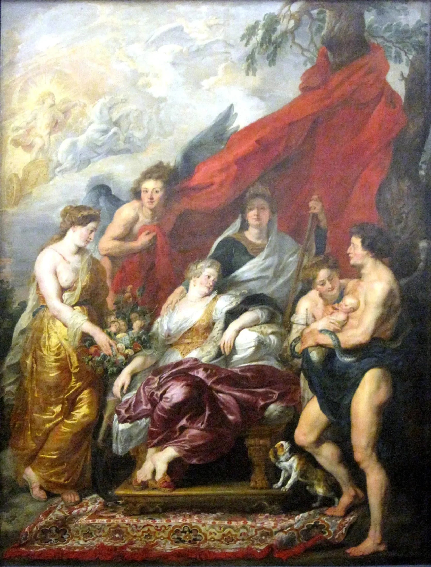 Naissance de Louis XIII à Fontainebleau le 27 septembre 1601 - Peter Paul Rubens image 1 reproduction artisanale de tableau