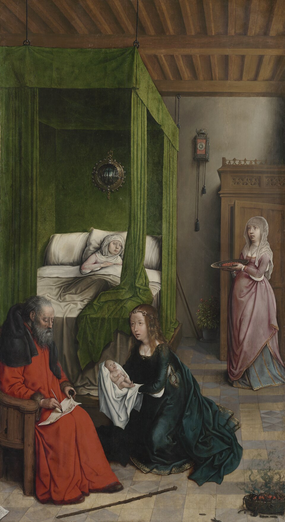 Naissance de saint Jean-Baptiste - Juan de Flandes image 1 copie de tableau peinte à la main