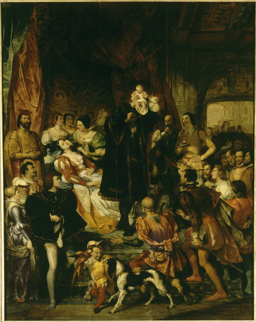 Naissance d'Henri IV (Château de Pau, 13 décembre 1553) - Eugène Devéria