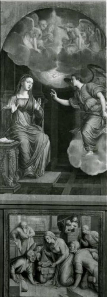 La Naissance de la Vierge. L'Annonciation. L'Adoration des bergers - Michiel Coxcie