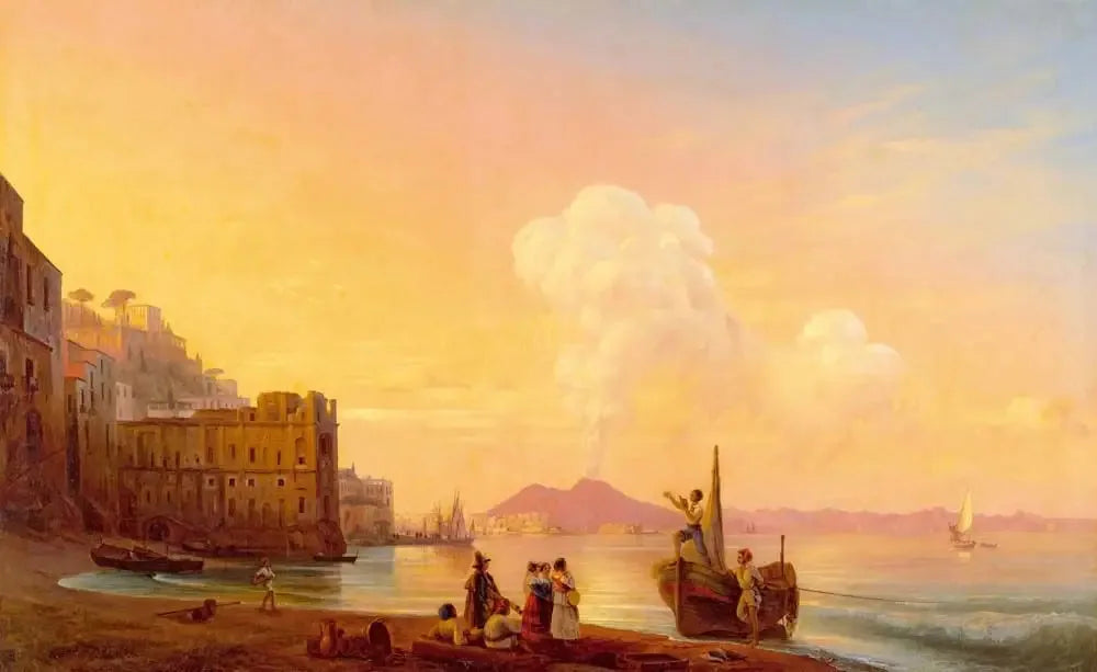 Naples avec un poète parmi les pêcheurs - Ivan Aïvazovski image 1 reproduction d’œuvre d’art à l’huile