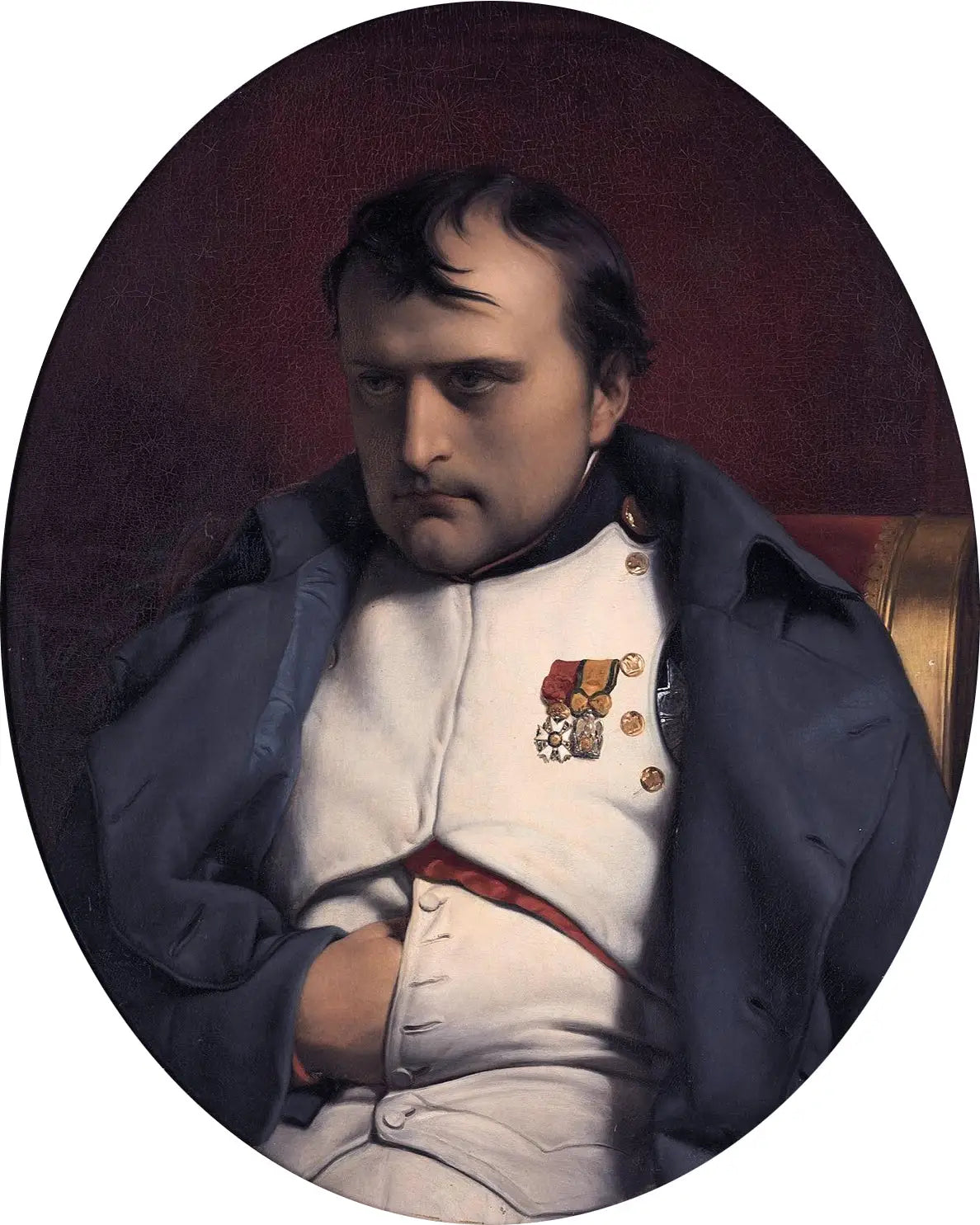 Napoléon à Fontainebleau, le 31 mars 1814 - Paul Delaroche image 1 reproduction d’œuvre d’art à l’huile