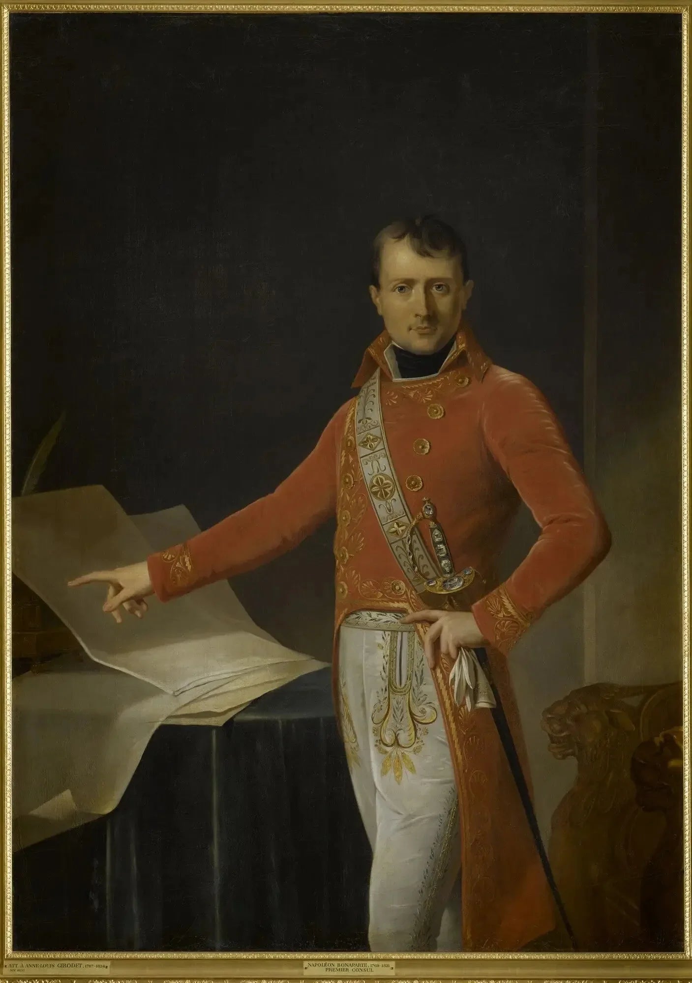 Napoléon Bonaparte alors Premier Consul - Anne-Louis Girodet image 1 copie de tableau peinte à la main