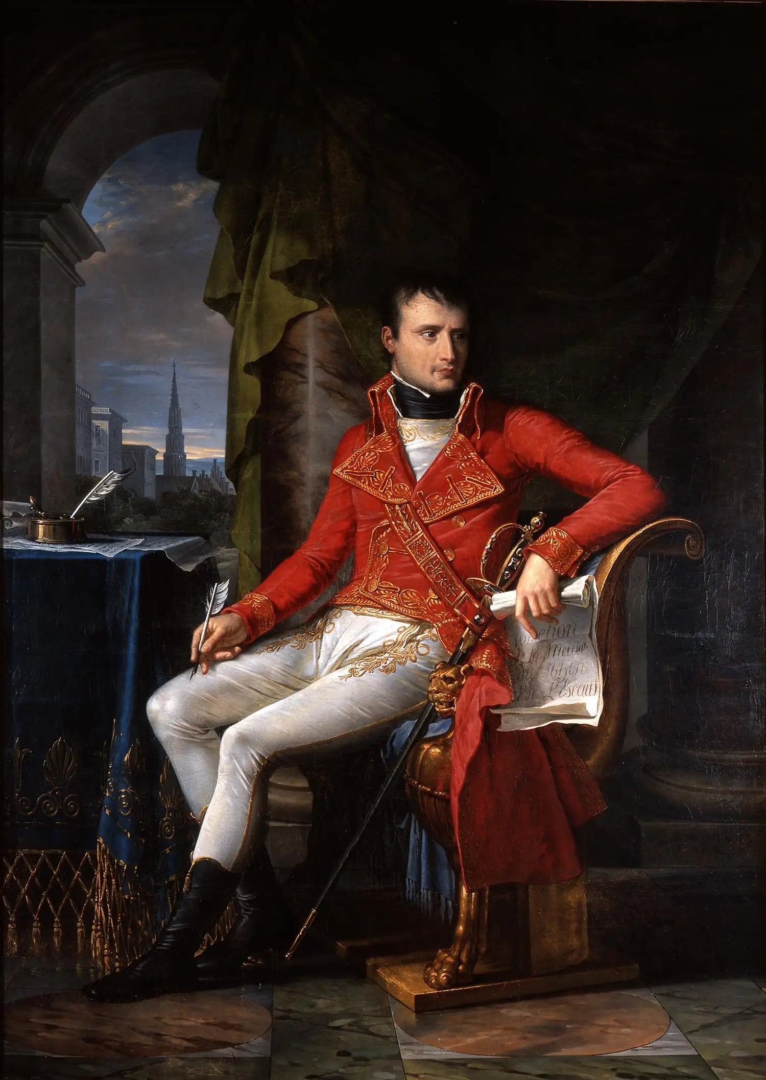 Napoléon Bonaparte, premier consul - Charles Meynier image 1 tableau peint à l’huile sur toile
