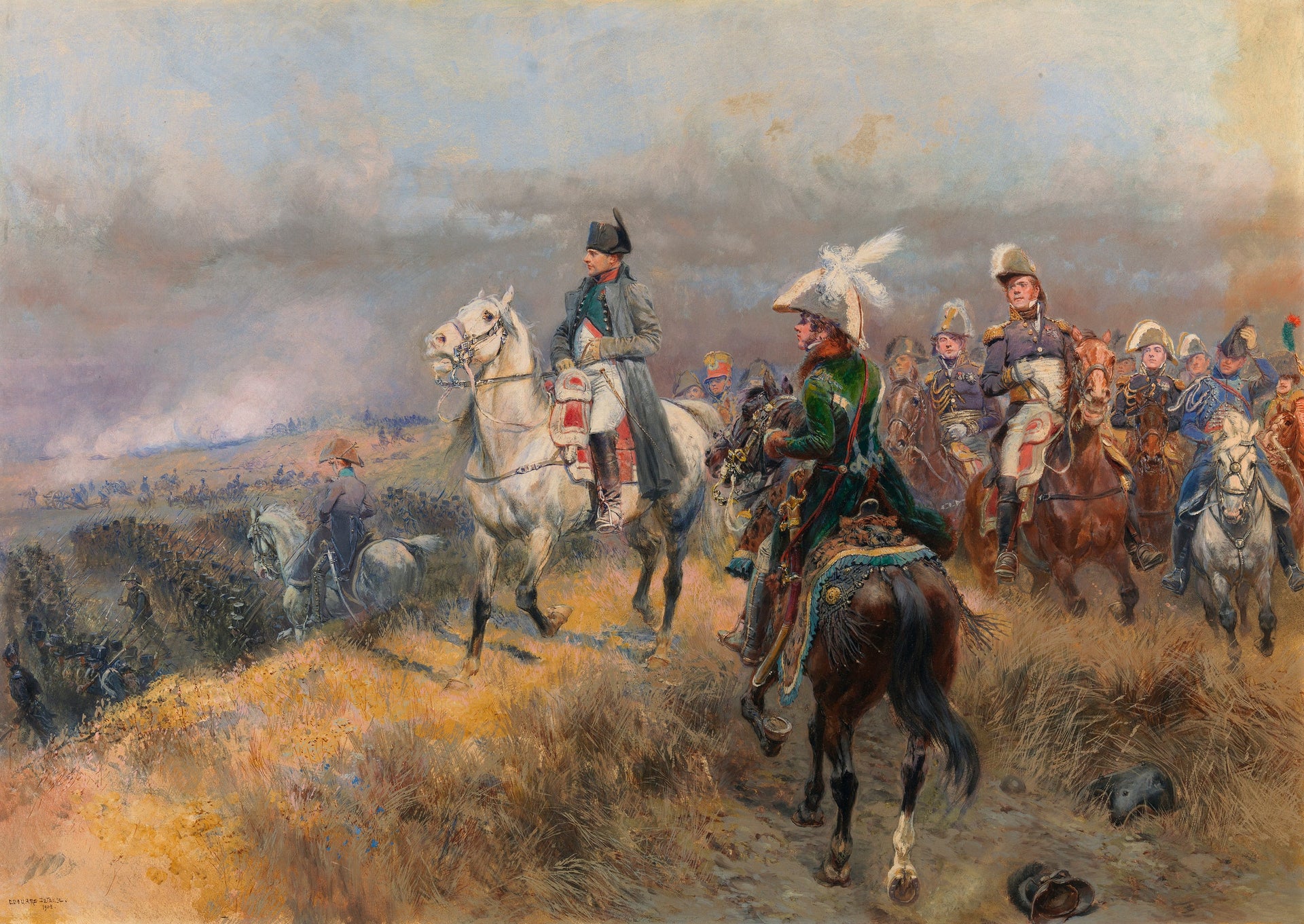 Napoléon et les troupes - Édouard Detaille image 1 tableau peint à l’huile sur toile