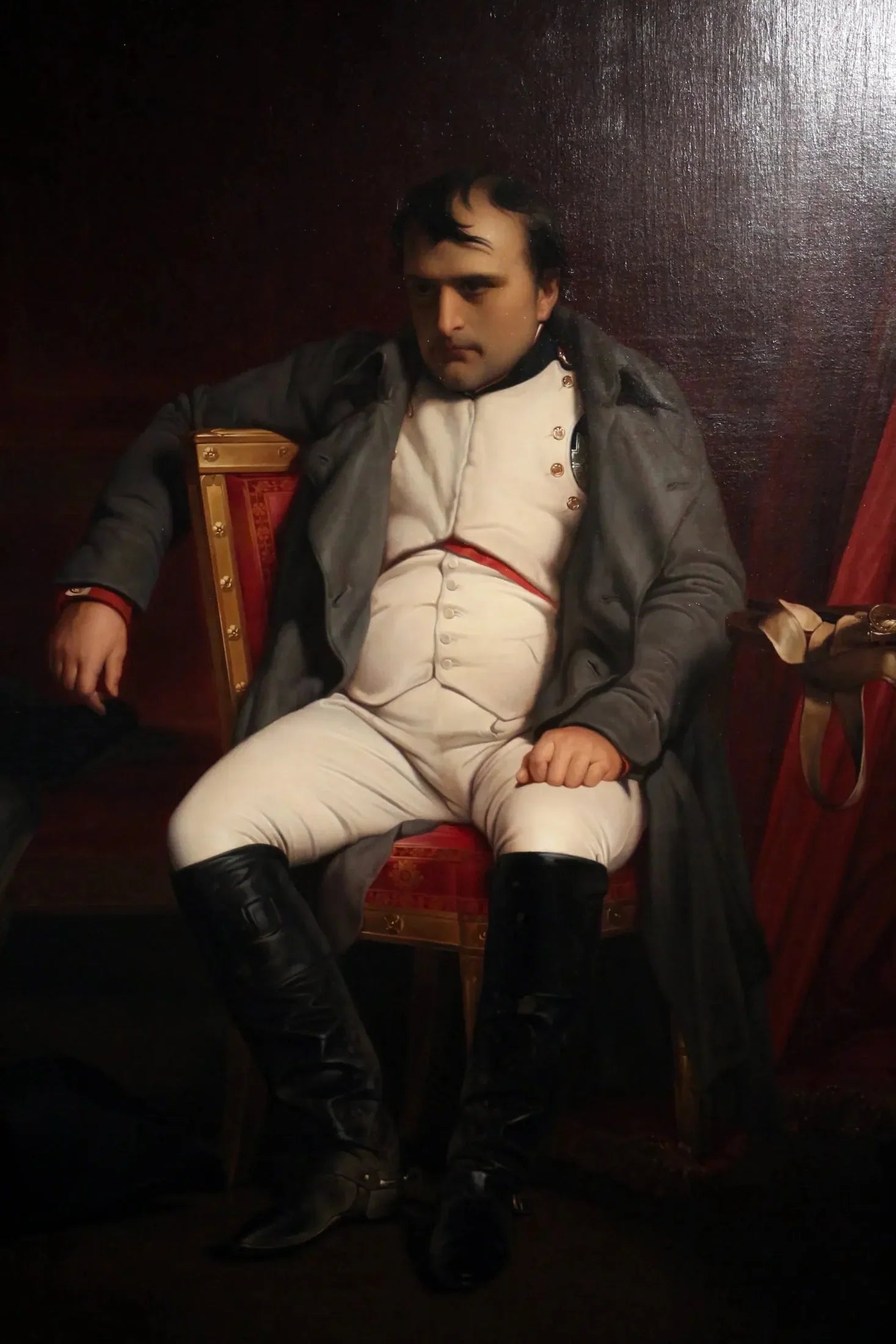 Napoléon Ier à Fontainebleau le 31 mars 1814 - Paul Delaroche image 1 reproduction de peinture à l’huile