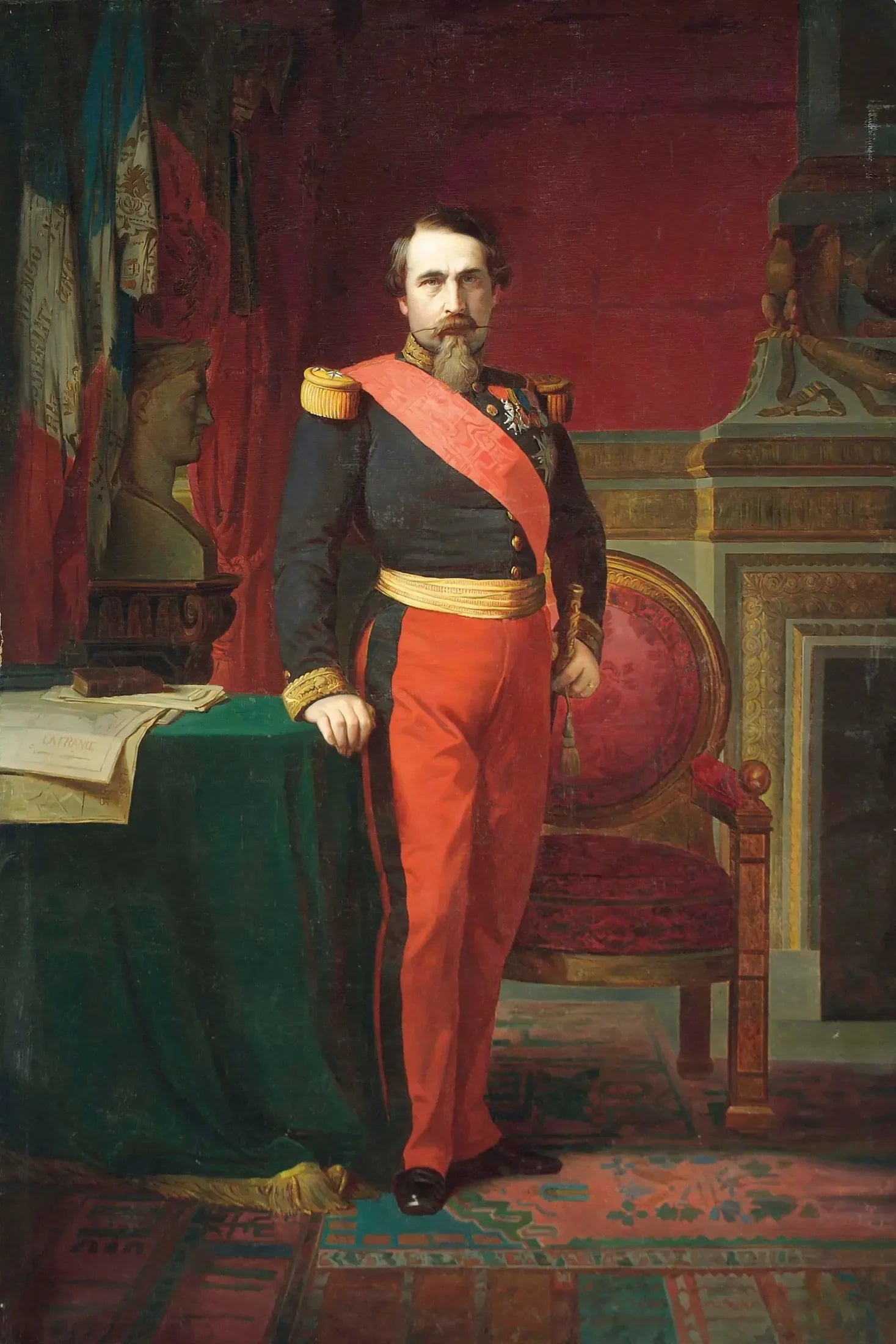 Napoléon III, empereur des Français - Hippolyte Flandrin image 1 reproduction de peinture à l’huile
